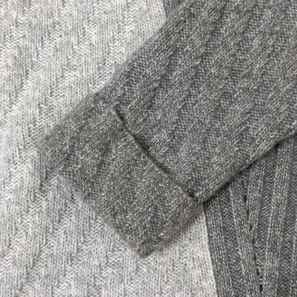 Simply Vera Vera Wang Asymmetrical-Hem Sweater, Color Dark/Light Gray Size S - Picture 8 of 12